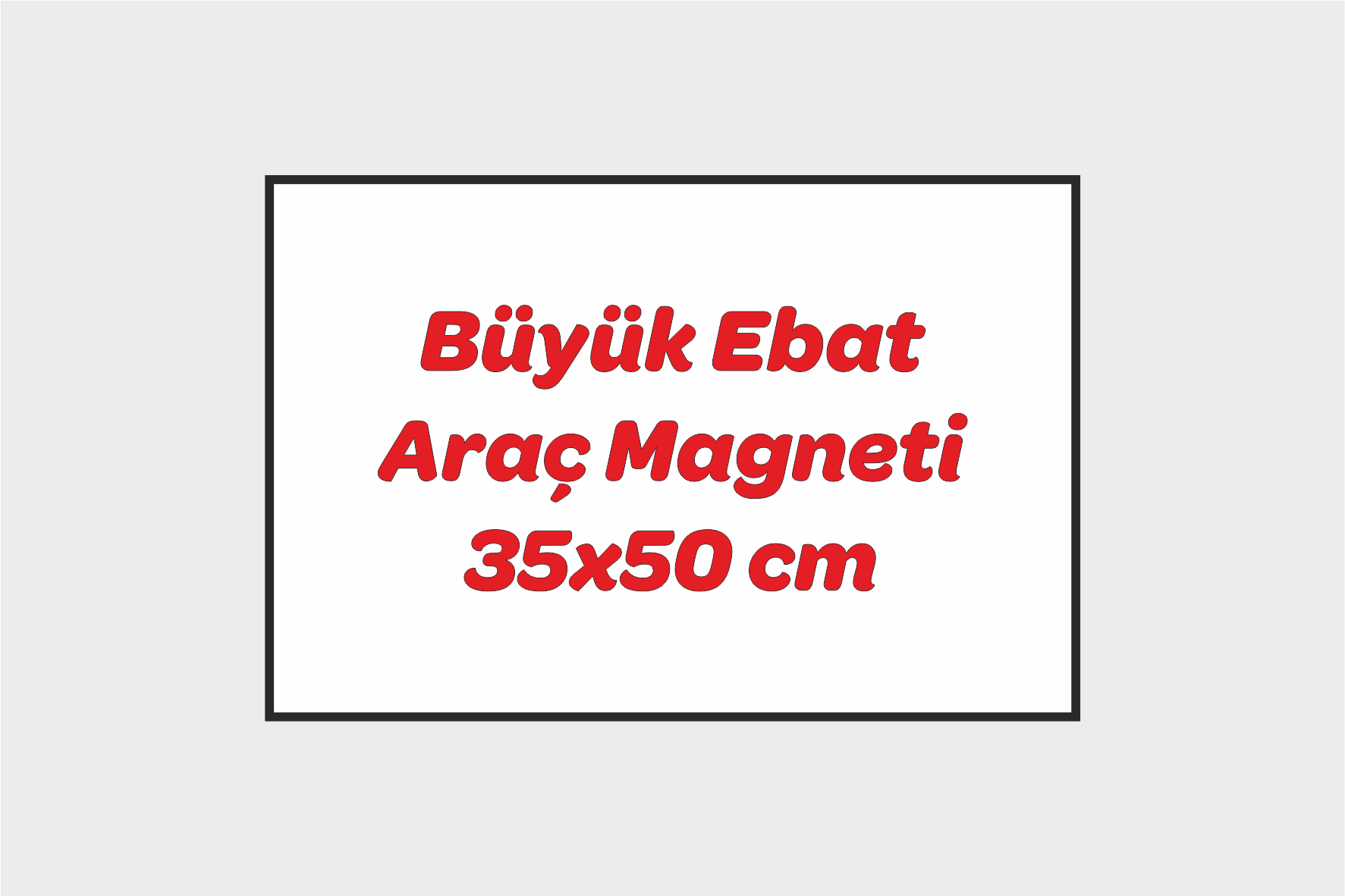 Magnet-Büyük Ebat Araç Magneti 30x50 CM